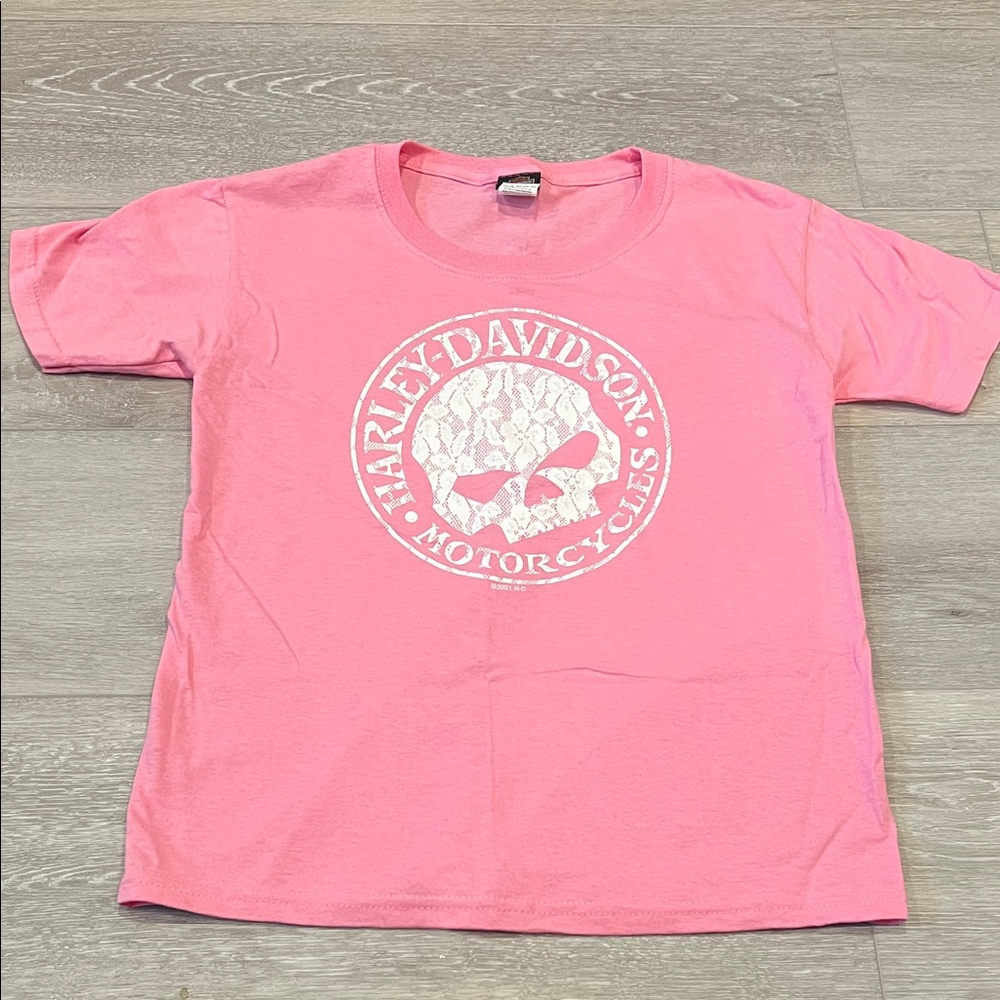 Harley-Davidson Kids Pink Skull Tee
